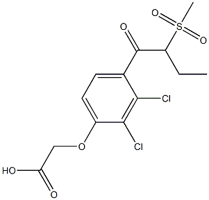 [2,3-Dichloro-4-[2-(methylsulfonyl)butyryl]phenoxy]acetic acid Structure