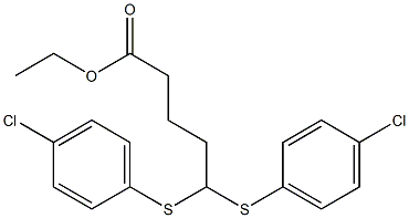 5,5-Bis[(4-chlorophenyl)thio]valeric acid ethyl ester,,结构式