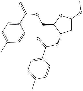 1-O-Methyl-3-O,5-O-di-p-toluoyl-2-deoxy-D-ribofuranose Structure