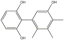 4',5',6'-Trimethyl-1,1'-biphenyl-2,3',6-triol,,结构式