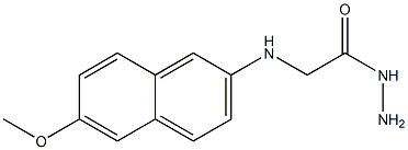 [(6-Methoxy-2-naphtyl)amino]acetic acid hydrazide 结构式
