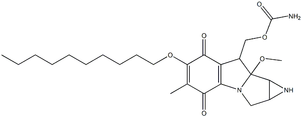 8-[[(Aminocarbonyl)oxy]methyl]-6-decyloxy-1,1a,2,8,8a,8b-hexahydro-8a-methoxy-5-methylazirino[2',3':3,4]pyrrolo[1,2-a]indole-4,7-dione Structure