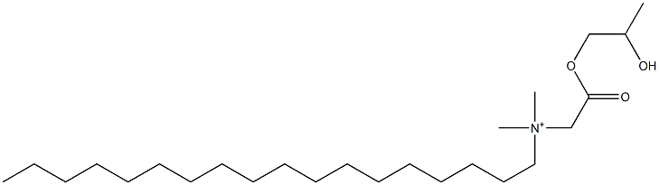 N-[(2-ヒドロキシプロポキシ)カルボニルメチル]-N,N-ジメチル-1-オクタデカンアミニウム 化学構造式