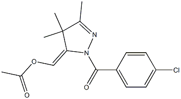Acetic acid [[2-(4-chlorobenzoyl)-4,4,5-trimethyl-3,4-dihydro-2H-pyrazol]-3-ylidene]methyl ester,,结构式