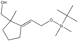 [2-[(E)-2-(tert-Butyldimethylsiloxy)ethylidene]-1-methylcyclopentyl]methanol,,结构式