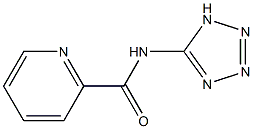 N-(1H-テトラゾール-5-イル)ピリジン-2-カルボアミド 化学構造式