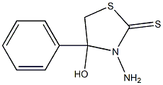 3-Amino-4-hydroxy-4-phenylthiazolidine-2-thione 结构式