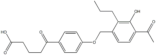 5-[4-(4-Acetyl-3-hydroxy-2-propylbenzyloxy)phenyl]-5-oxopentanoic acid,,结构式