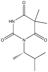 5,5-ジメチル-1-[(S)-1,2-ジメチルプロピル]バルビツル酸 化学構造式