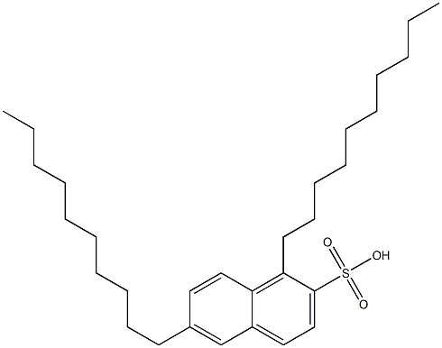1,6-Didecyl-2-naphthalenesulfonic acid Structure
