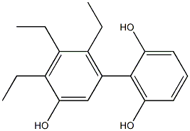 4',5',6'-Triethyl-1,1'-biphenyl-2,3',6-triol,,结构式