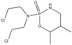 Tetrahydro-2-[bis(2-chloroethyl)amino]-5,6-dimethyl-2H-1,3,2-oxazaphosphorine 2-oxide,,结构式