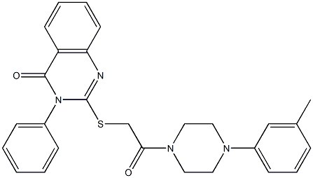 2-[[[[4-(3-Methylphenyl)piperazin-1-yl]carbonyl]methyl]thio]-3-phenylquinazolin-4(3H)-one|