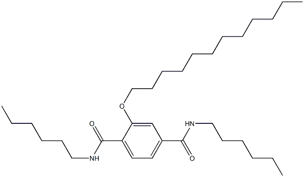 2-(ドデシルオキシ)-N,N'-ジヘキシルテレフタルアミド 化学構造式