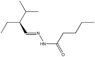 (+)-Valeric acid 2-[(S)-2-ethyl-3-methylbutylidene] hydrazide Structure