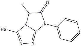 3-Mercapto-5-methyl-7-phenyl-7H-imidazo[2,1-c]-1,2,4-triazol-6(5H)-one,,结构式