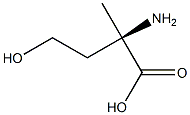 (R)-2-アミノ-4-ヒドロキシ-2-メチル酪酸 化学構造式