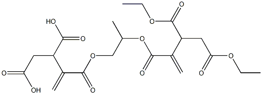 3,3'-[1-Methylethylenebis(oxycarbonyl)]bis(3-butene-1,2-dicarboxylic acid diethyl) ester 结构式