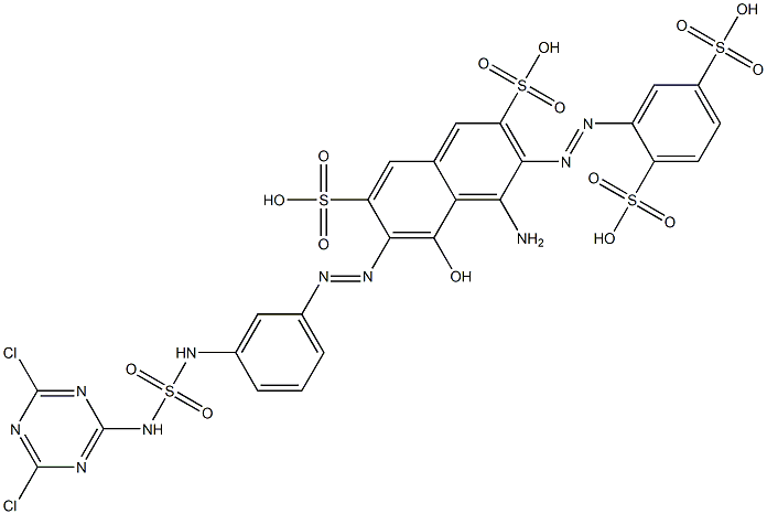2-(2,5-Disulfophenylazo)-7-[3-[[[4,6-dichloro-1,3,5-triazin-2-yl]amino]sulfonylamino]phenylazo]-1-amino-8-hydroxynaphthalene-3,6-disulfonic acid