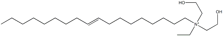 N-Ethyl-N,N-bis(2-hydroxyethyl)-9-octadecen-1-aminium Structure