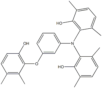 N,N-Bis(6-hydroxy-2,5-dimethylphenyl)-3-(6-hydroxy-2,3-dimethylphenoxy)benzenamine Struktur