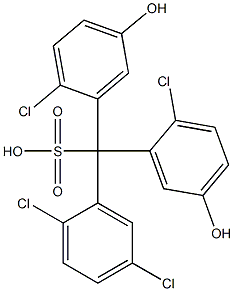 (2,5-Dichlorophenyl)bis(2-chloro-5-hydroxyphenyl)methanesulfonic acid 结构式