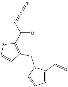 1-[[2-(Azidocarbonyl)thiophen-3-yl]methyl]-1H-pyrrole-2-carbaldehyde,,结构式