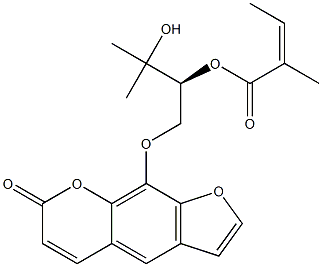 (Z)-2-Methyl-2-butenoic acid,[(S)-2-hydroxy-2-methyl-1-[[(7-oxo-7H-furo[3,2-g][1]benzopyran-9-yl)oxy]methyl]propyl] ester
