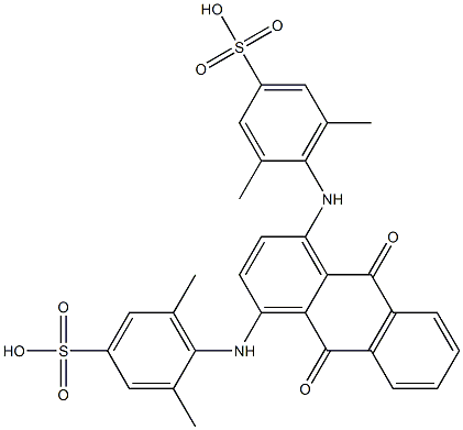4,4'-[[(9,10-Dihydro-9,10-dioxoanthracene)-1,4-diyl]bis(imino)]bis[3,5-dimethylbenzenesulfonic acid],,结构式