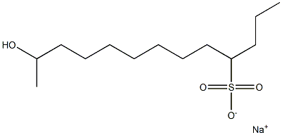12-Hydroxytridecane-4-sulfonic acid sodium salt Struktur