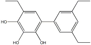 4-Ethyl-6-(3,5-diethylphenyl)benzene-1,2,3-triol 结构式