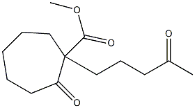 2-オキソ-1-(4-オキソペンチル)シクロヘプタンカルボン酸メチル 化学構造式