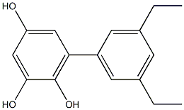 6-(3,5-Diethylphenyl)benzene-1,2,4-triol,,结构式