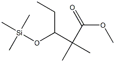 2,2-ジメチル-3-トリメチルシロキシペンタン酸メチル 化学構造式