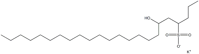 6-Hydroxytricosane-4-sulfonic acid potassium salt,,结构式