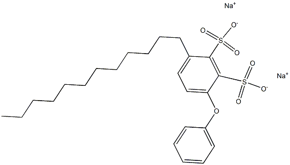 4'-ドデシル[オキシビスベンゼン]-2,3-ジスルホン酸ジナトリウム 化学構造式