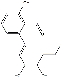 2-(3,4-Dihydroxy-1,5-heptadienyl)-6-hydroxybenzaldehyde,,结构式