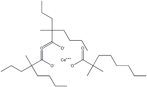 Cerium(III)2,2-dimethyloctanoate=bis(2-methyl-2-propylhexanoate) 结构式