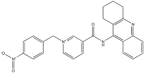 3-[[(1,2,3,4-Tetrahydroacridin)-9-yl]carbamoyl]-1-(4-nitrobenzyl)pyridin-1-ium Structure