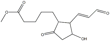 5-[2-[(E)-3-Oxo-1-propenyl]-3-hydroxy-5-oxocyclopentyl]valeric acid methyl ester Structure