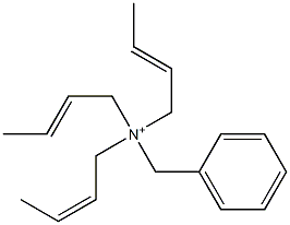 Tri(2-butenyl)benzylaminium Structure