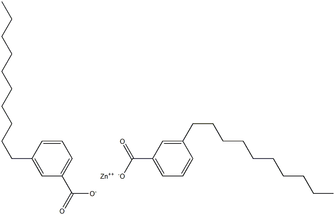 ビス(3-デシル安息香酸)亜鉛 化学構造式