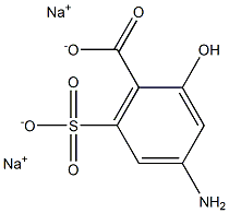 4-Amino-6-sulfosalicylic acid disodium salt,,结构式