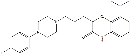 2-[3-[4-(4-Fluorophenyl)piperazin-1-yl]propyl]-5-methyl-8-isopropyl-2H-1,4-benzoxazin-3(4H)-one Structure
