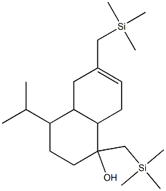 2,5-Bis(trimethylsilylmethyl)-5-hydroxy-8-isopropyl-1,4,4a,5,6,7,8,8a-octahydronaphthalene Structure