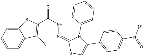 3-Chloro-N'-[(3-phenyl-4-(4-nitrophenyl)-2,3-dihydrothiazol)-2-ylidene]benzo[b]thiophene-2-carbohydrazide