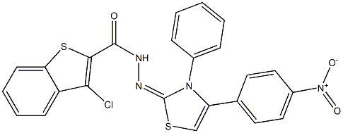  3-Chloro-N'-[(3-phenyl-4-(4-nitrophenyl)-2,3-dihydrothiazol)-2-ylidene]benzo[b]thiophene-2-carbohydrazide