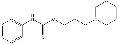 フェニルカルバミド酸3-ピペリジノプロピル 化学構造式