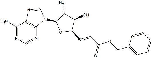 (E)-3-[[(2R,3R,4S,5R)-2-(6-Amino-9H-purin-9-yl)-3,4-dihydroxytetrahydrofuran]-5-yl]propenoic acid benzyl ester,,结构式