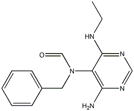 4-Amino-6-ethylamino-5-(N-benzylformylamino)pyrimidine 结构式